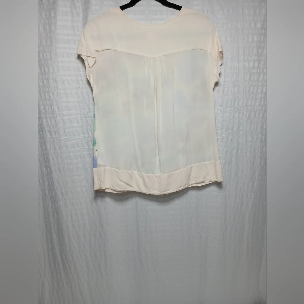 Joules Great Britian Viscose Short Sleeve Shopping Print Blouse. Size 6 - Picture 2 of 7